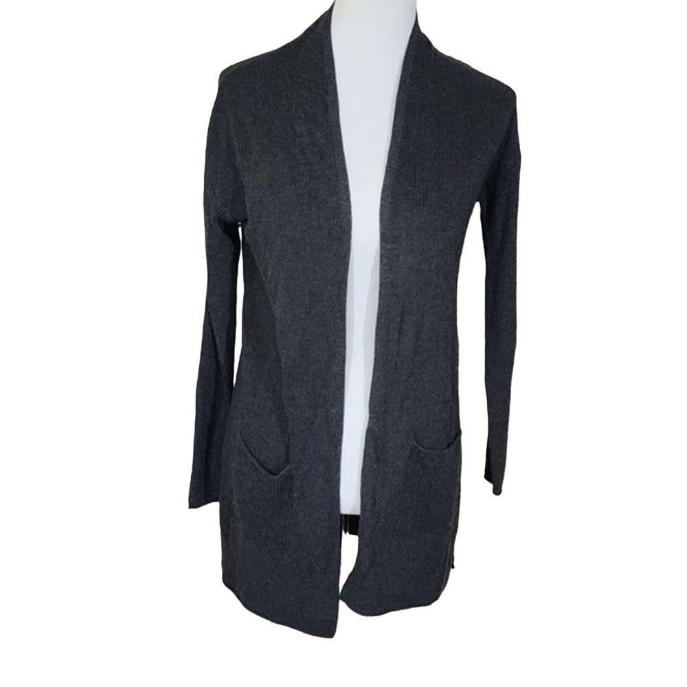 NWT T Tahari Open Front Gray Cardigan Size X-Small